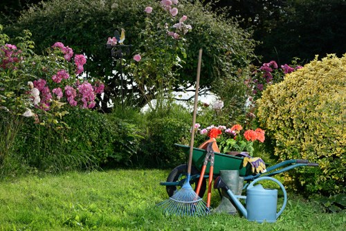 Seasonal planting by local gardeners in Mottingham