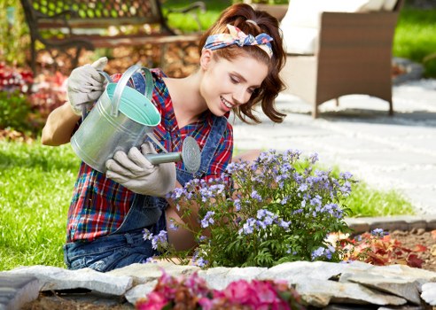 Low-carbon van used for sustainable gardening services